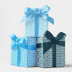 Shades of Ocean Blue Griry Key Geschenkpapier Set