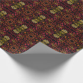 Shades Of Orange Red Yellow Ribbon Art Design Geschenkpapier (Ecke)