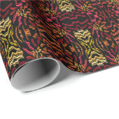 Shades Of Orange Red Yellow Ribbon Art Design Geschenkpapier (Rolleneckpunkt)