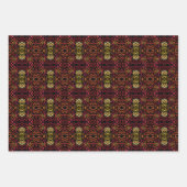 Shades Of Orange Red Yellow Ribbon Art Design Geschenkpapier Set (Vorderseite 3)