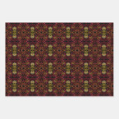 Shades Of Orange Red Yellow Ribbon Art Design Geschenkpapier Set (Vorderseite)