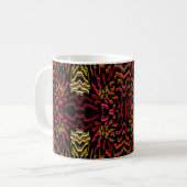 Shades Of Orange Red Yellow Ribbon Art Design Kaffeetasse (Vorderseite Links)