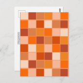 Shades of Orange Squares Postkarte (Vorne/Hinten)
