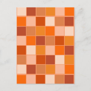 Shades of Orange Squares Postkarte