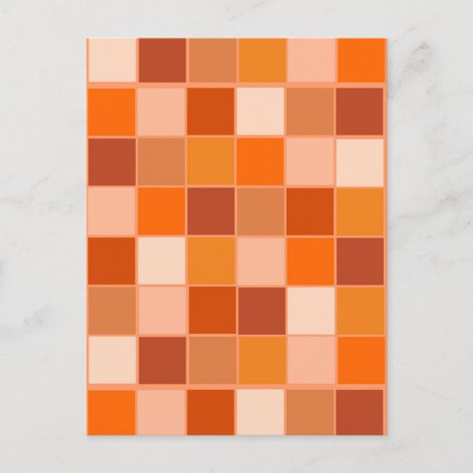 Shades of Orange Squares Postkarte (Vorderseite)