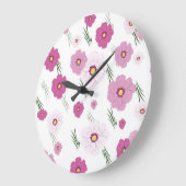 shades of pink bloomer große wanduhr (Winkel)