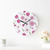 shades of pink bloomer große wanduhr (Zuhause)