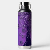 SHADES OF PURPLE HALLOWEEN TREE WITH PUMPKINS TRINKFLASCHE (Vorderseite)