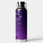 SHADES OF PURPLE HALLOWEEN TREE WITH PUMPKINS TRINKFLASCHE (Rückseite)