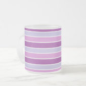 Shades of Purple Striped Mattglastasse (Vorderseite Links)