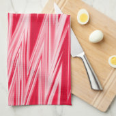 Shades of Red Abstrakt Zigzag Pattern Geschirrtuch (Viertel Falte)