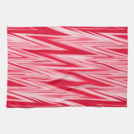 Shades of Red Abstrakt Zigzag Pattern Geschirrtuch