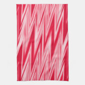 Shades of Red Abstrakt Zigzag Pattern Geschirrtuch (Vertikal)