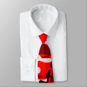Shades of Red and Pink Camouflage Necktie Krawatte (Gebunden)