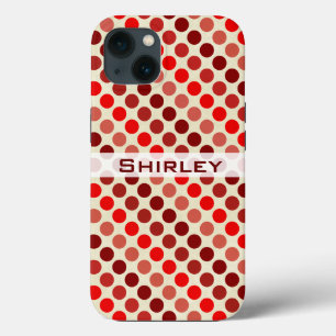 Shades of Red Polka Dots von Shirley Taylor Case-Mate iPhone Hülle