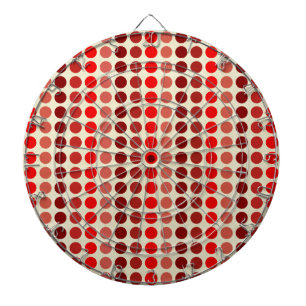 Shades of Red Polka Dots von Shirley Taylor Dartscheibe