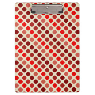 Shades of Red Polka Dots von Shirley Taylor Klemmbrett