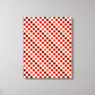 Shades of Red Polka Dots von Shirley Taylor Leinwanddruck