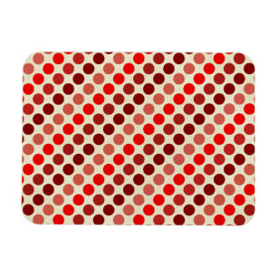 Shades of Red Polka Dots von Shirley Taylor Magnet