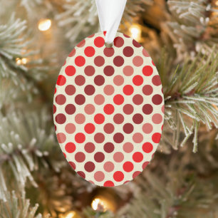 Shades of Red Polka Dots von Shirley Taylor Ornament