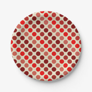 Shades of Red Polka Dots von Shirley Taylor Pappteller