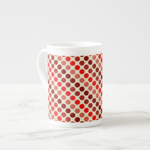 Shades of Red Polka Dots von Shirley Taylor Porzellantasse