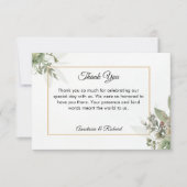 Shades of Sage Wedding Dankeskarte (Vorderseite)