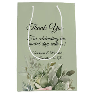 Shades of Sage Wedding Mittlere Geschenktüte
