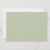 Shades of Sage Wedding Save the Date Card (Rückseite)
