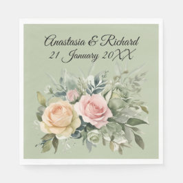 Shades of Sage Wedding Serviette