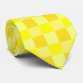 Shades of Yellow Checkered Krawatte (Gerollt)