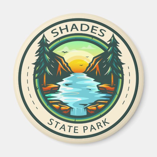 Shades Staat Park Indiana Abzeichen Magnet (Vorne)