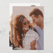 Shades - Sun Kissed Foto Wedding Einladung (Vorne/Hinten)