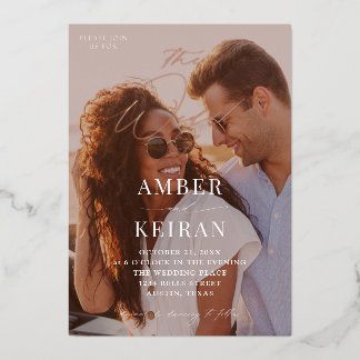 Shades - Sun Kissed Foto Wedding Folieneinladung