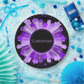 Shades von Party-Tellern mit Lila Sternexplosion Pappteller (Party)