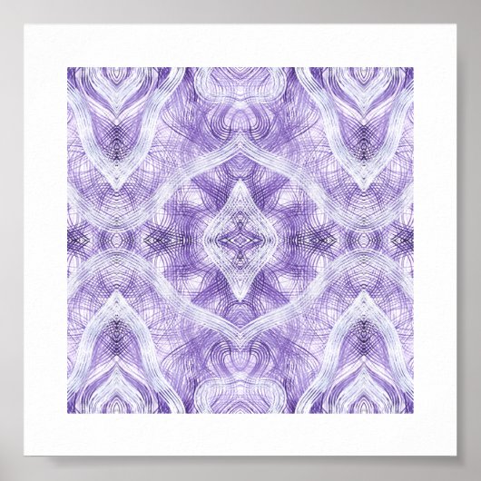 Shadow Abstract Light Purple Watercolor Art Poster (Vorne)