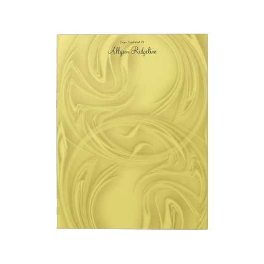 Shadow Abstract Over Yellow Artwork Personalized Notizblock (Rotiert)