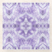 Shadow Abstract Violet Purple White Watercolor Art Glasuntersetzer (Vorderseite)