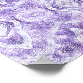Shadow Abstract Violet Purple White Watercolor Art Poster (Ecke)