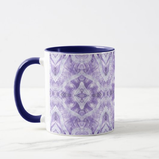 Shadow Abstract Violet Purple White Watercolor Art Tasse (Links)