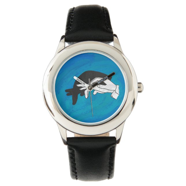 Shadow Anteater auf blau Armbanduhr (Vorderseite)