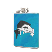 Shadow Anteater auf blau Flachmann (Links)