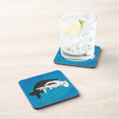 Shadow Anteater auf blau Getränkeuntersetzer (Rechte Seite)