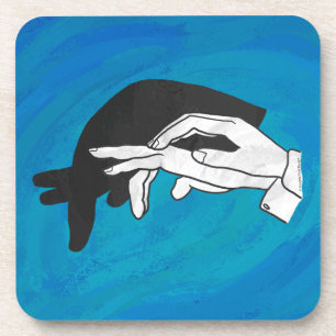Shadow Anteater auf blau Getränkeuntersetzer
