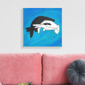 Shadow Anteater auf blau Leinwanddruck (Insitu (Wohnzimmer))