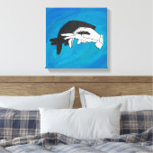 Shadow Anteater auf blau Leinwanddruck (Insitu (Schlafzimmer))