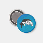 Shadow Anteater auf blau Magnet (Vorderseite/Rückseite)