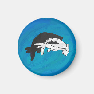 Shadow Anteater auf blau Magnet