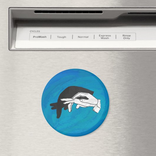 Shadow Anteater auf blau Magnet (In Situ (Geschirrspüler))