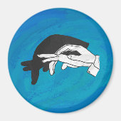 Shadow Anteater auf blau Magnet (Vorne)